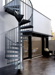 Scala a chiocciola rotonda per esterno