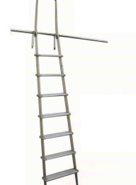 Scala di appoggio in acciaio inox d'arredo con ganci