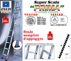 Scala in Alluminio con gradini larghi