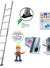 Scala in Alluminio con gradini larghi 6