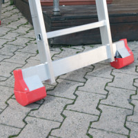 Scala a sfilo in alluminio con gradino largo 2